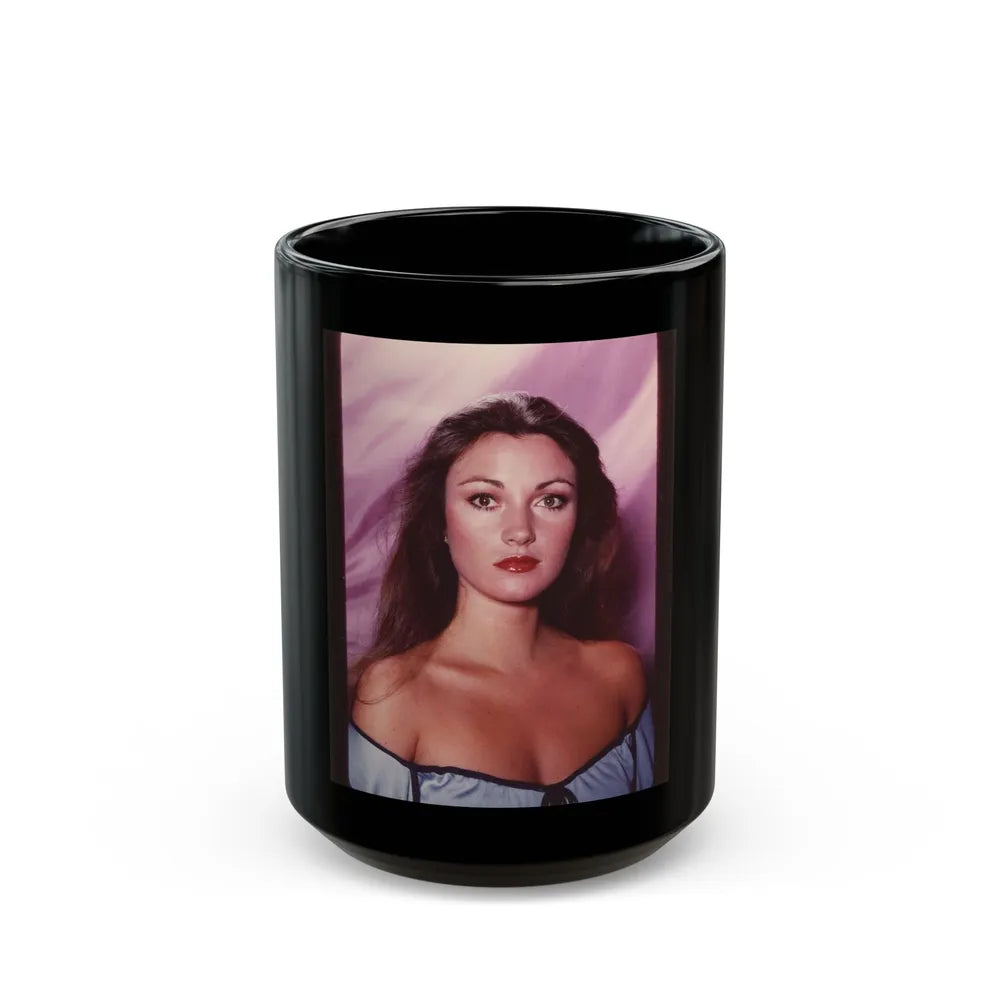 Jane Seymour #25 (Vintage Female Icon) Black Coffee Mug-15oz-Go Mug Yourself