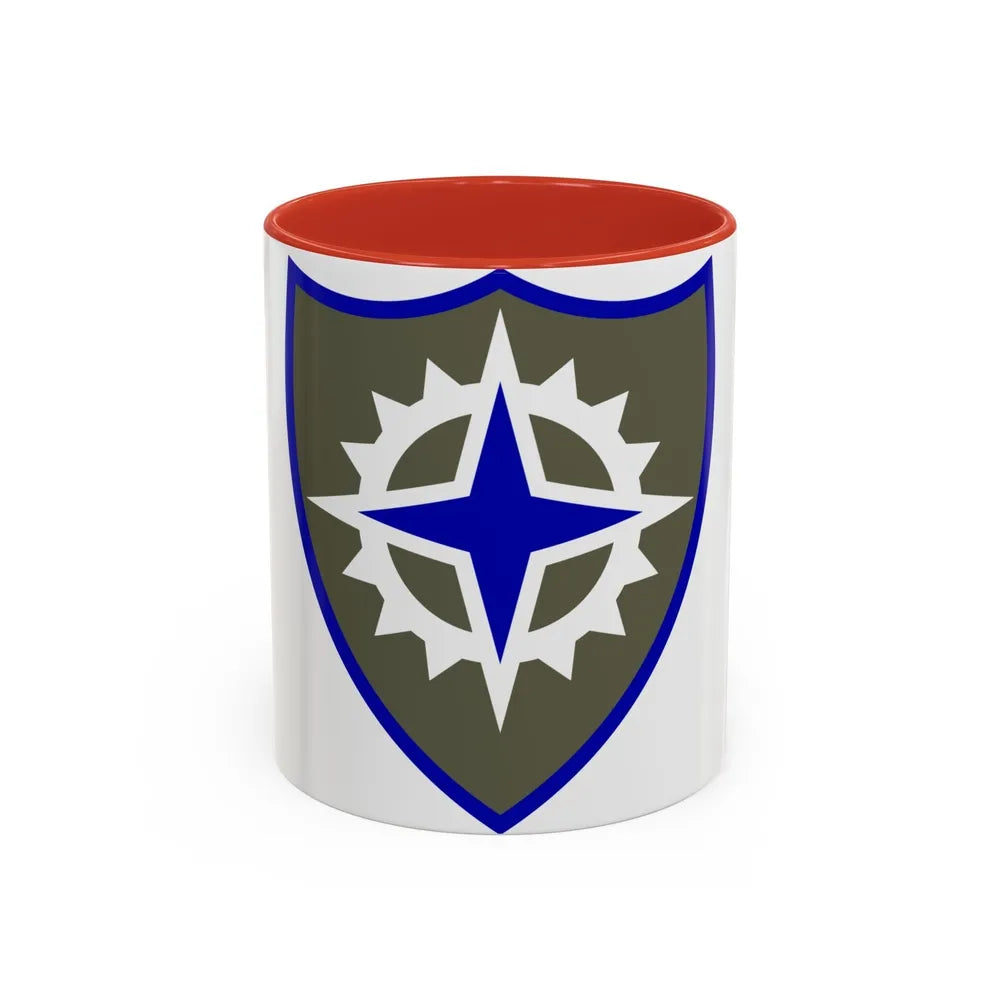 XVI Corps (U.S. Army) Accent Coffee Mug-11oz-Red-Go Mug Yourself