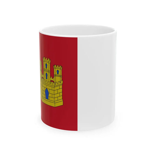 Flag of Castile La Mancha Spain - White Coffee Mug-11oz-Go Mug Yourself