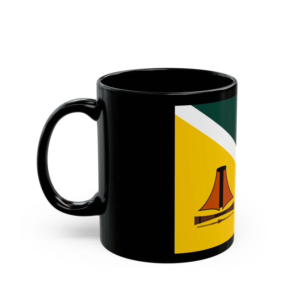 Flag of Jiwaka Papa New Guinea - Black Coffee Mug-Go Mug Yourself