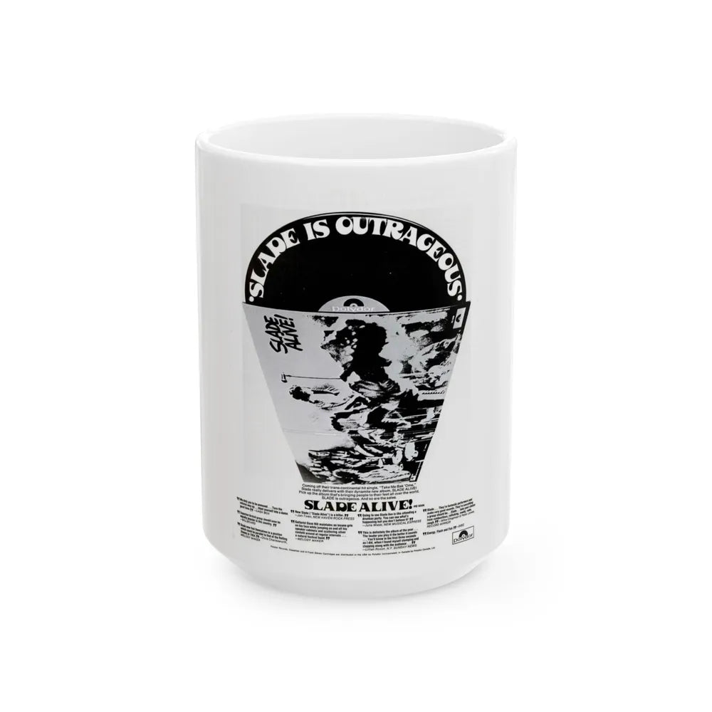 Slade - Slade Alive 1972 (Music Poster) White Coffee Mug-15oz-Go Mug Yourself