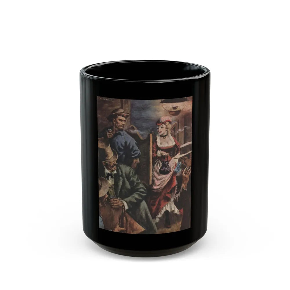 Brickbat Charlie and the Murderous Madam, Cavalier, November 1956 - Black Coffee Mug-15oz-Go Mug Yourself