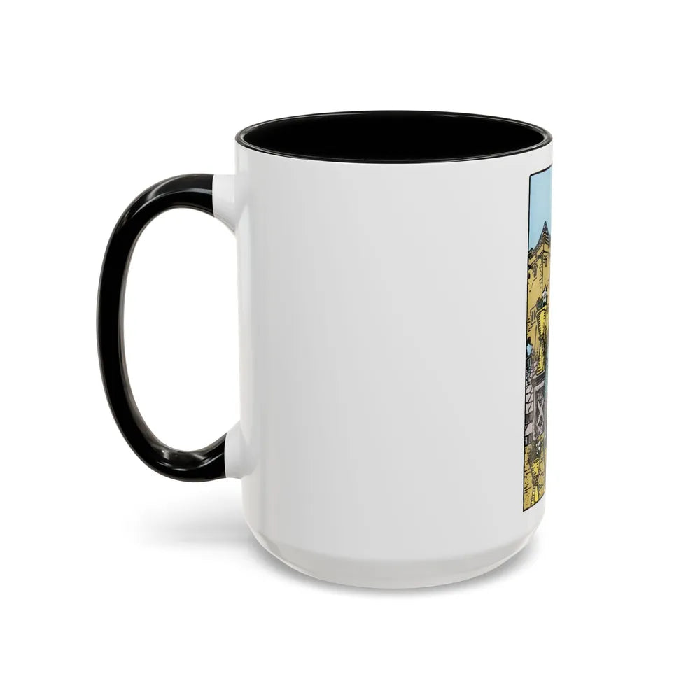 The 6 of Cups (Tarot Card) Accent Coffee Mug-Go Mug Yourself