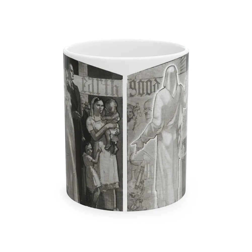 Dawns on Our World at the Crossroads, Cosmopolitan, January 1934 - White Coffee Mug-11oz-Go Mug Yourself