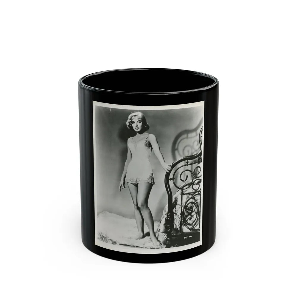 Leslie Parrish #144 (Vintage Female Icon) Black Coffee Mug-11oz-Go Mug Yourself