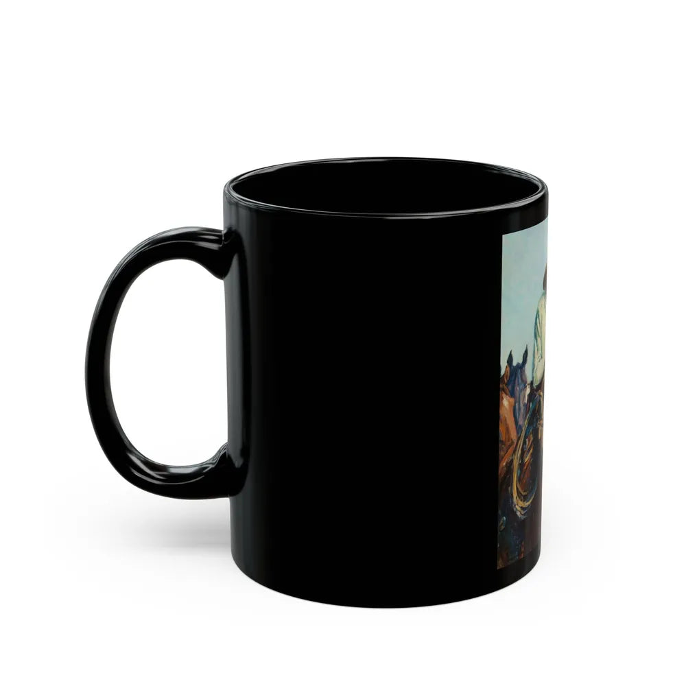 Dude Wrangler, The Saturday Evening Post interior illustration, March 10, 1934 - Black Coffee Mug-Go Mug Yourself