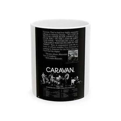 Caravan 1974 (Music Poster) White Coffee Mug-11oz-Go Mug Yourself