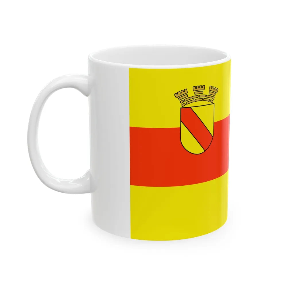 Flag of Baden Baden Germany - White Coffee Mug-Go Mug Yourself