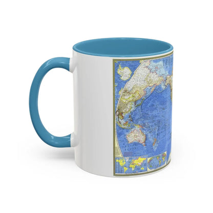 World Map (1965) (Map) Accent Coffee Mug-Go Mug Yourself