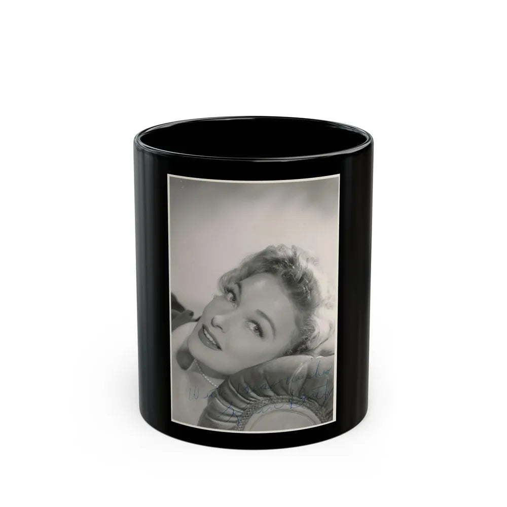 Karin Booth #50 (Vintage Female Icon) Black Coffee Mug-11oz-Go Mug Yourself