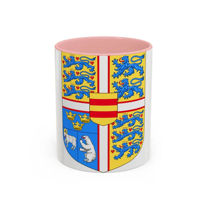 Royal arms of Denmark - Accent Coffee Mug-11oz-Pink-Go Mug Yourself