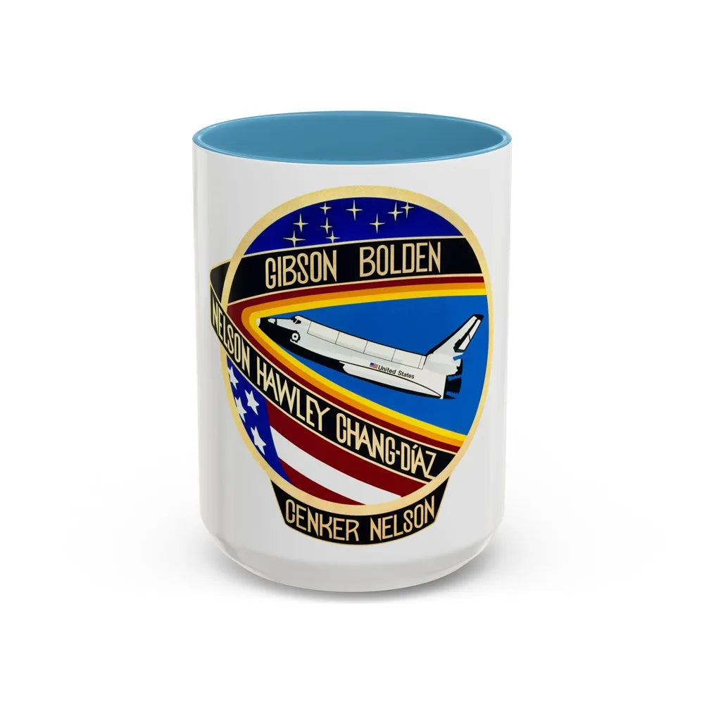 STS 61 c (NASA) Accent Coffee Mug-15oz-Light Blue-Go Mug Yourself