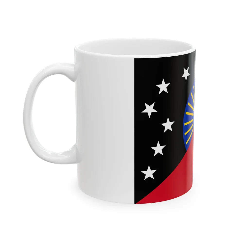 Flag of Sandaun Papa New Guinea - White Coffee Mug-Go Mug Yourself