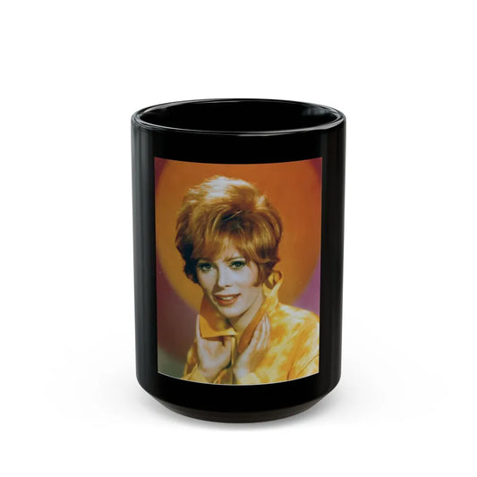 Jill St. John #235 (Vintage Female Icon) Black Coffee Mug-15oz-Go Mug Yourself