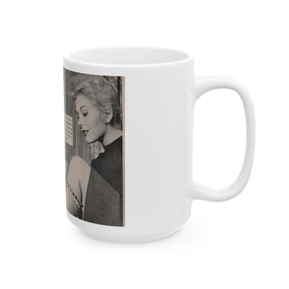 Kim Novak #159 - Scanned Mag. 66 Photos (Vintage Female Icon) White Coffee Mug-Go Mug Yourself