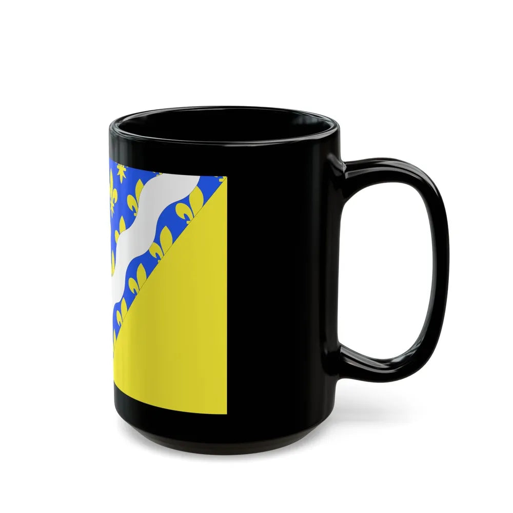 Flag of Val de Marne France 2 - Black Coffee Mug-Go Mug Yourself