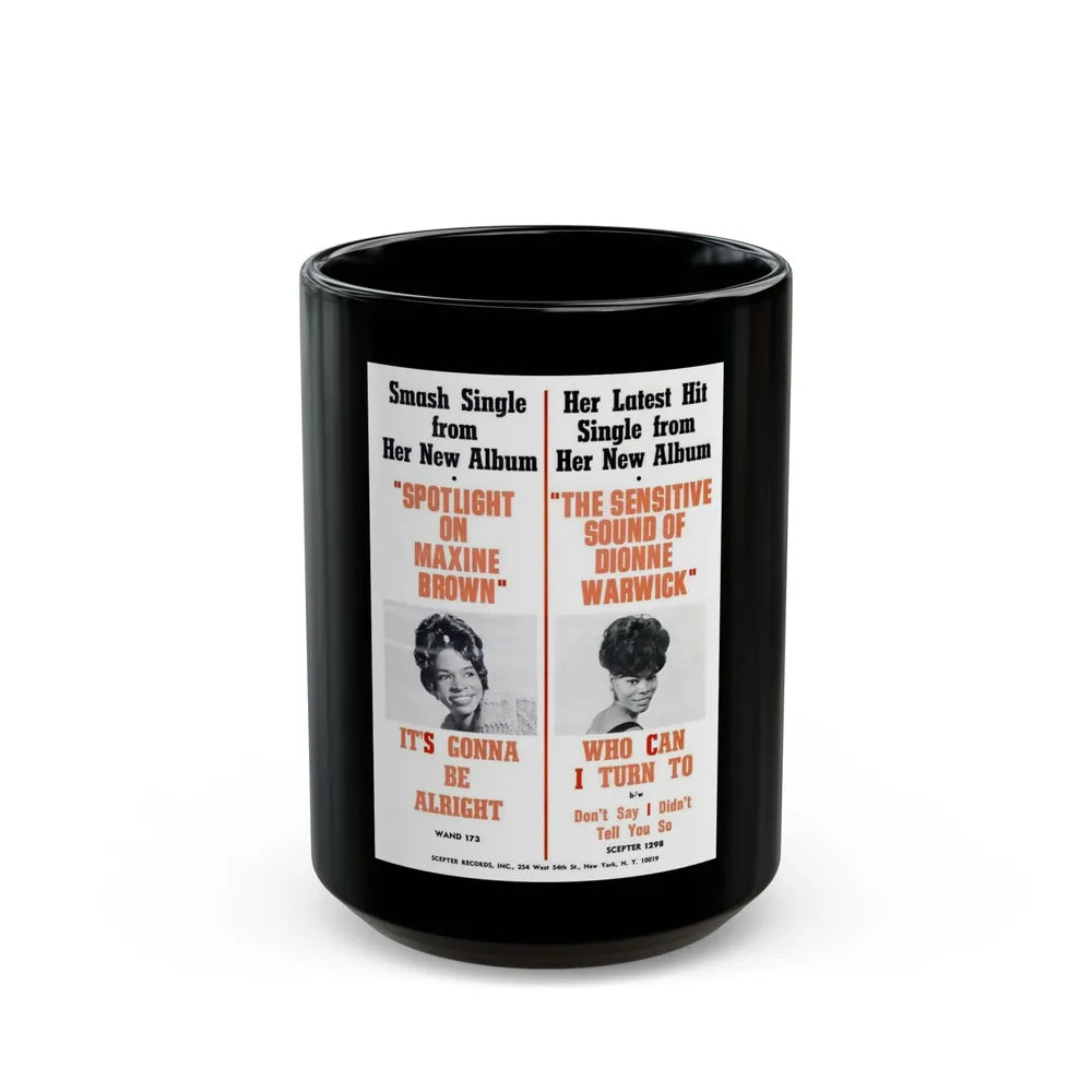 Scepter Records 1965 (Music Poster) Black Coffee Mug-15oz-Go Mug Yourself