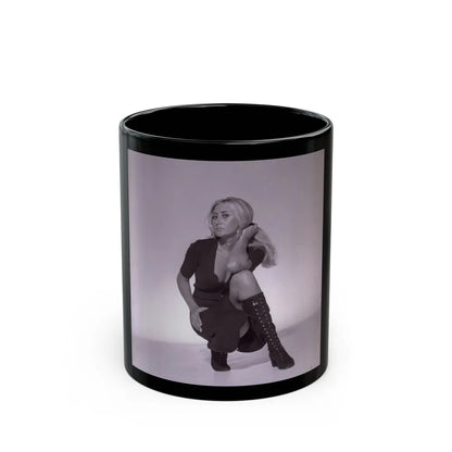 Linda Gaye Scott #21 (Vintage Female Icon) Black Coffee Mug-11oz-Go Mug Yourself