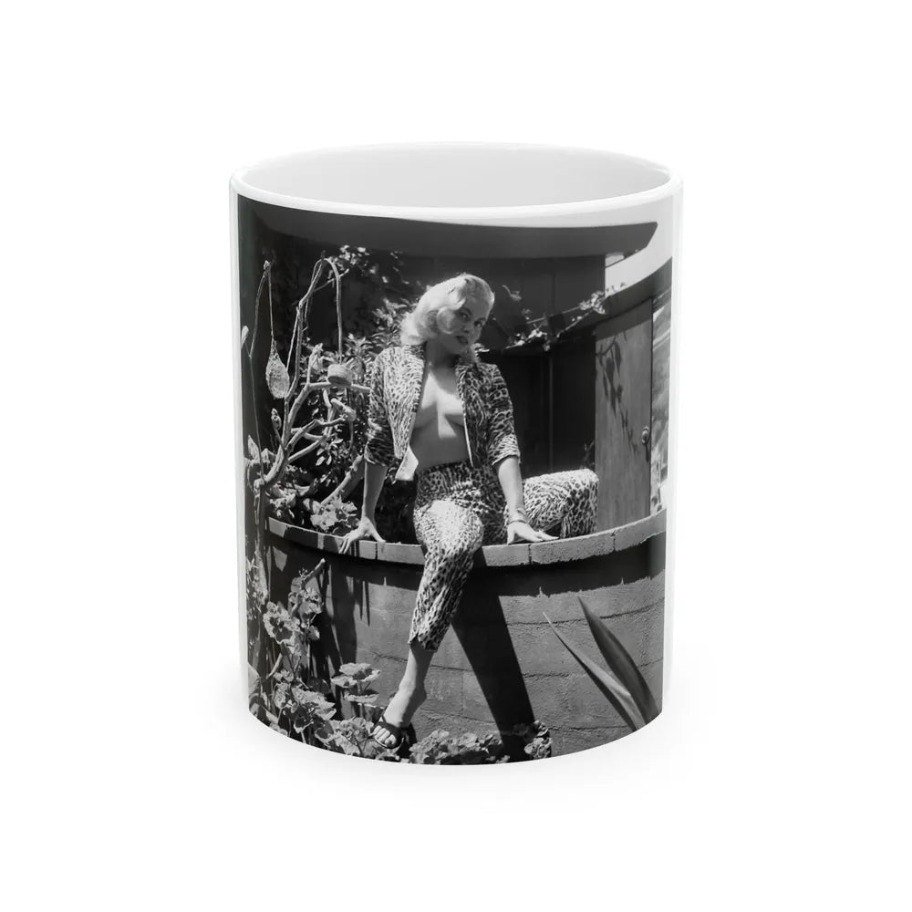 Jeanne Carmen #53 (Vintage Female Icon) White Coffee Mug-11oz-Go Mug Yourself