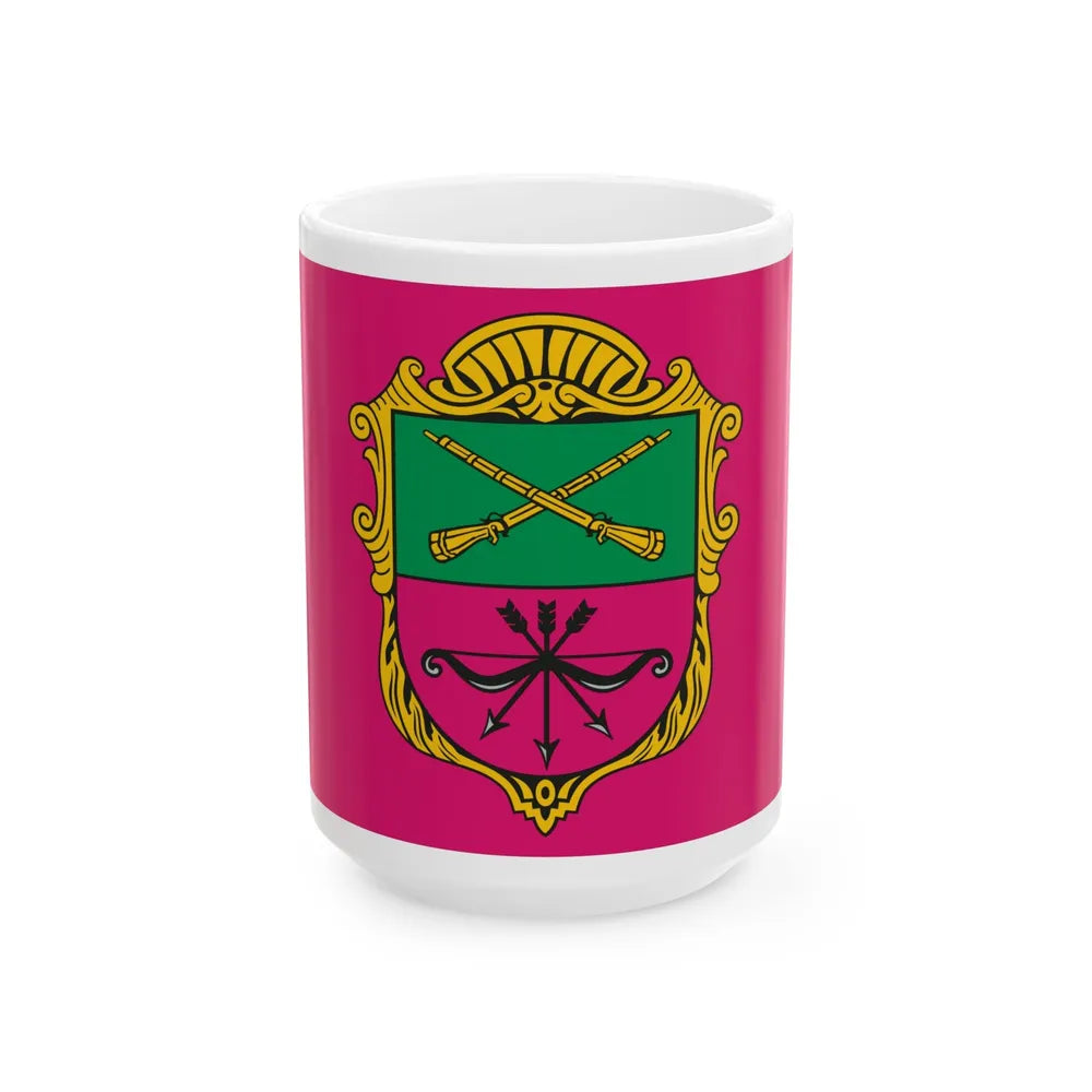 Flag of Zaporizhzhia Ukraine - White Coffee Mug-15oz-Go Mug Yourself