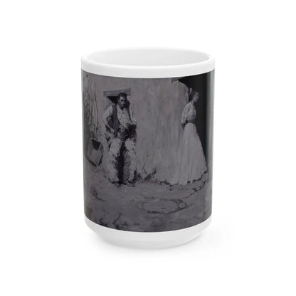 Cowboy Courtship, 1907 - White Coffee Mug-15oz-Go Mug Yourself