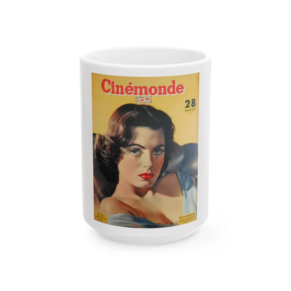 Faith Domergue #203 - Mag. Cover 2 (Vintage Female Icon) White Coffee Mug-15oz-Go Mug Yourself