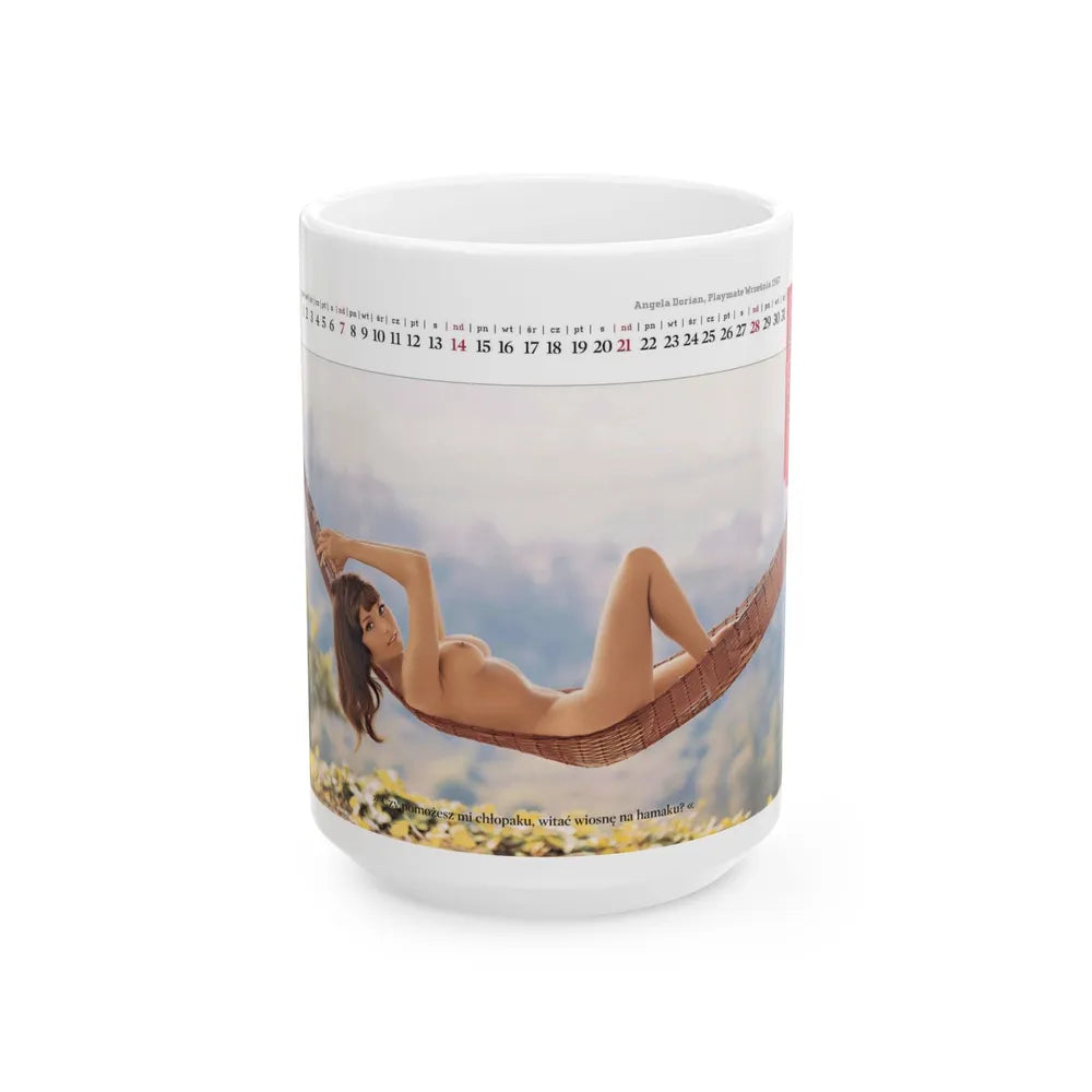 Victoria Vetri #01 - Nude ''Playboy Centerfold Gate'' (Vintage Female Icon) White Coffee Mug-15oz-Go Mug Yourself