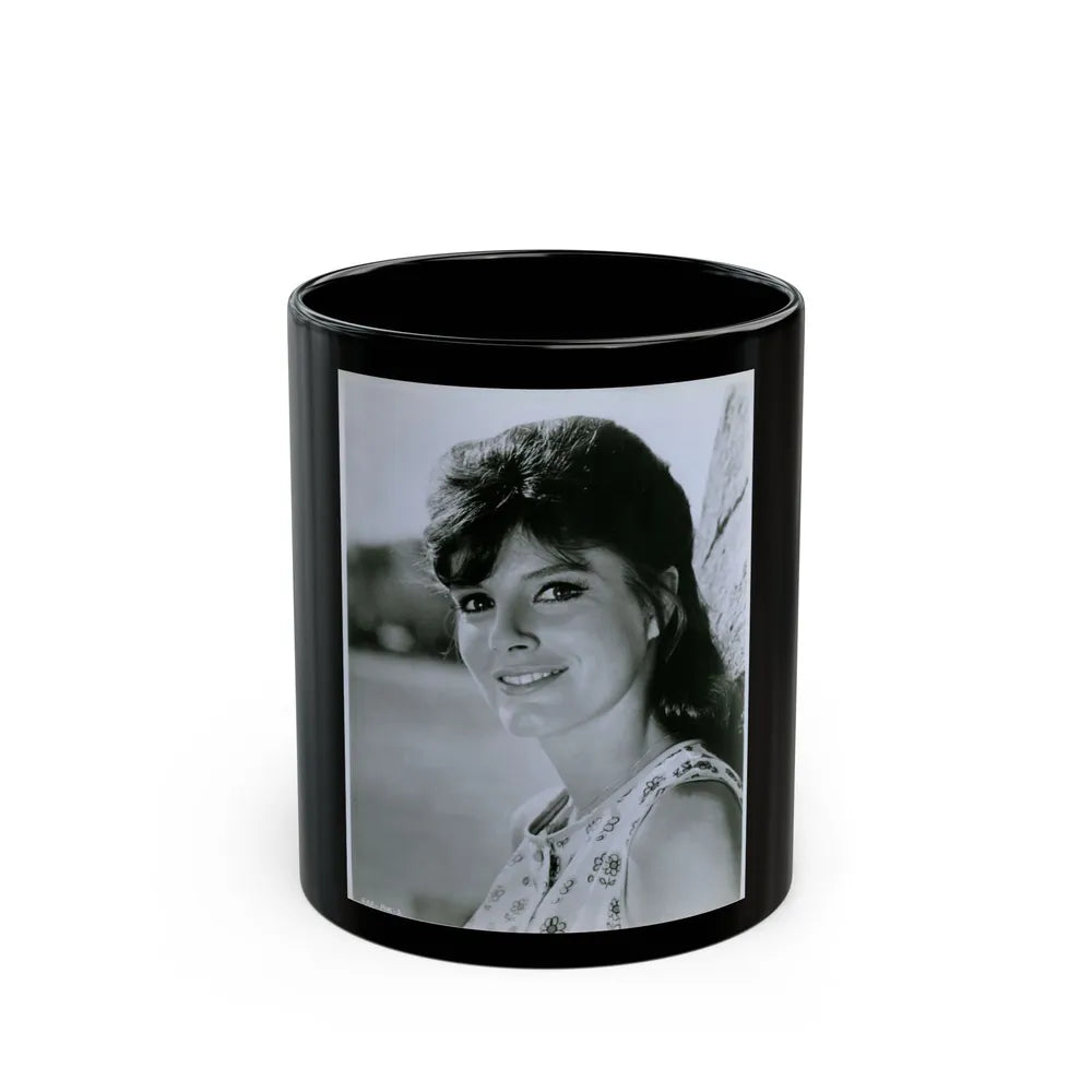 Katharine Ross #34 (Vintage Female Icon) Black Coffee Mug-11oz-Go Mug Yourself