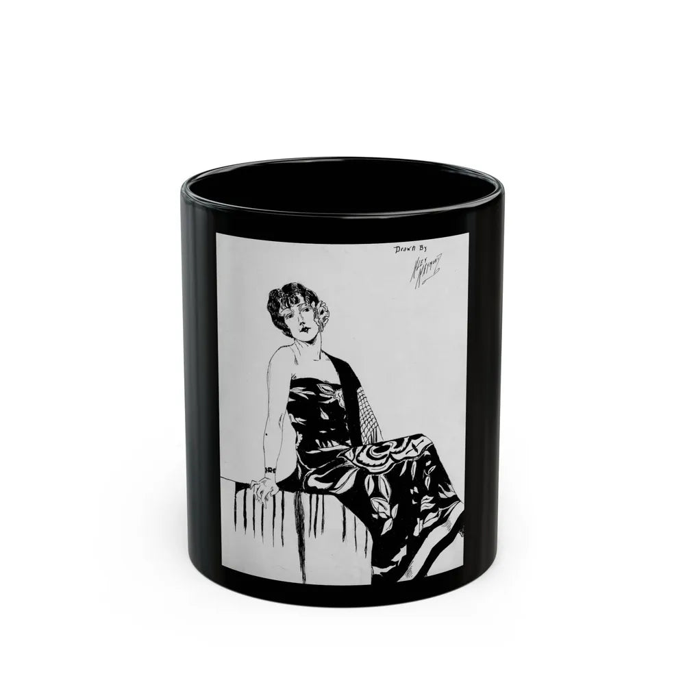 Early Figure Sketch 1 (c. 1920s) - Black Coffee Mug-11oz-Go Mug Yourself