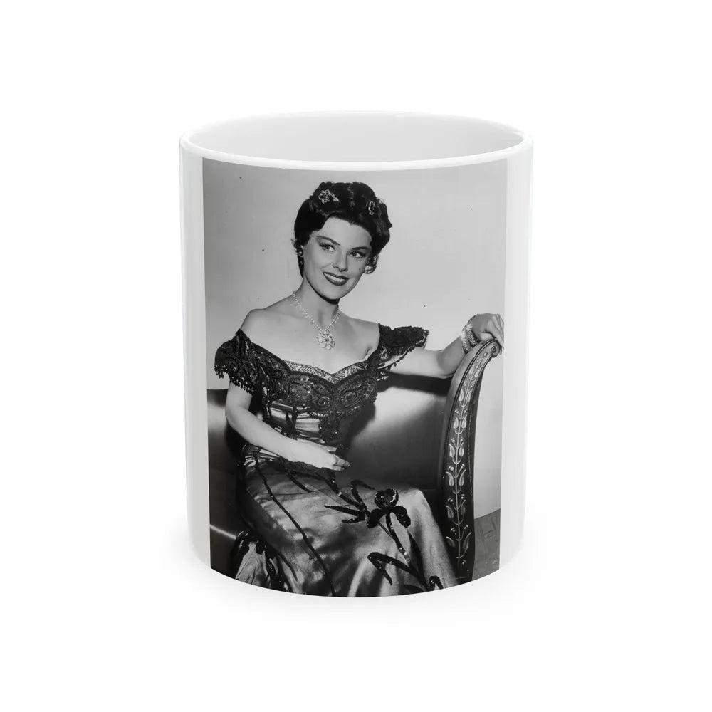 Kathleen Crowley #19 (Vintage Female Icon) White Coffee Mug-11oz-Go Mug Yourself