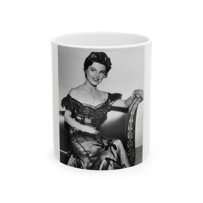 Kathleen Crowley #19 (Vintage Female Icon) White Coffee Mug-11oz-Go Mug Yourself