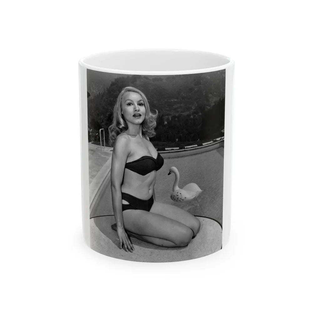 Julie Newmar #196 (Vintage Female Icon) White Coffee Mug-11oz-Go Mug Yourself