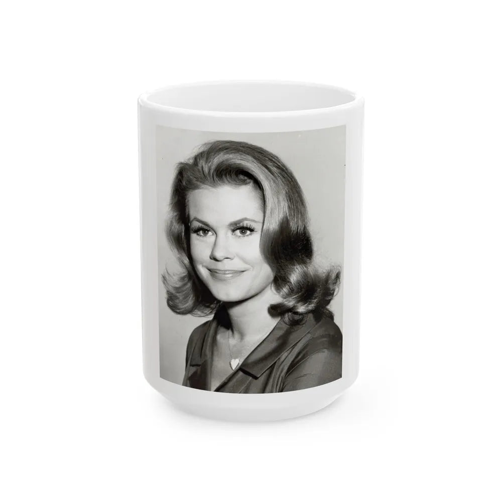 Elizabeth Montgomery #92 (Vintage Female Icon) White Coffee Mug-15oz-Go Mug Yourself