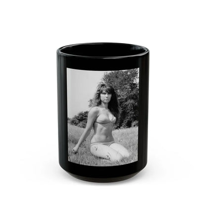 Caroline Munro #287 (Vintage Female Icon) Black Coffee Mug-15oz-Go Mug Yourself