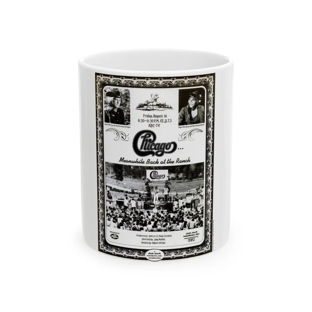 Chicago 1974 (Music Poster) White Coffee Mug-11oz-Go Mug Yourself