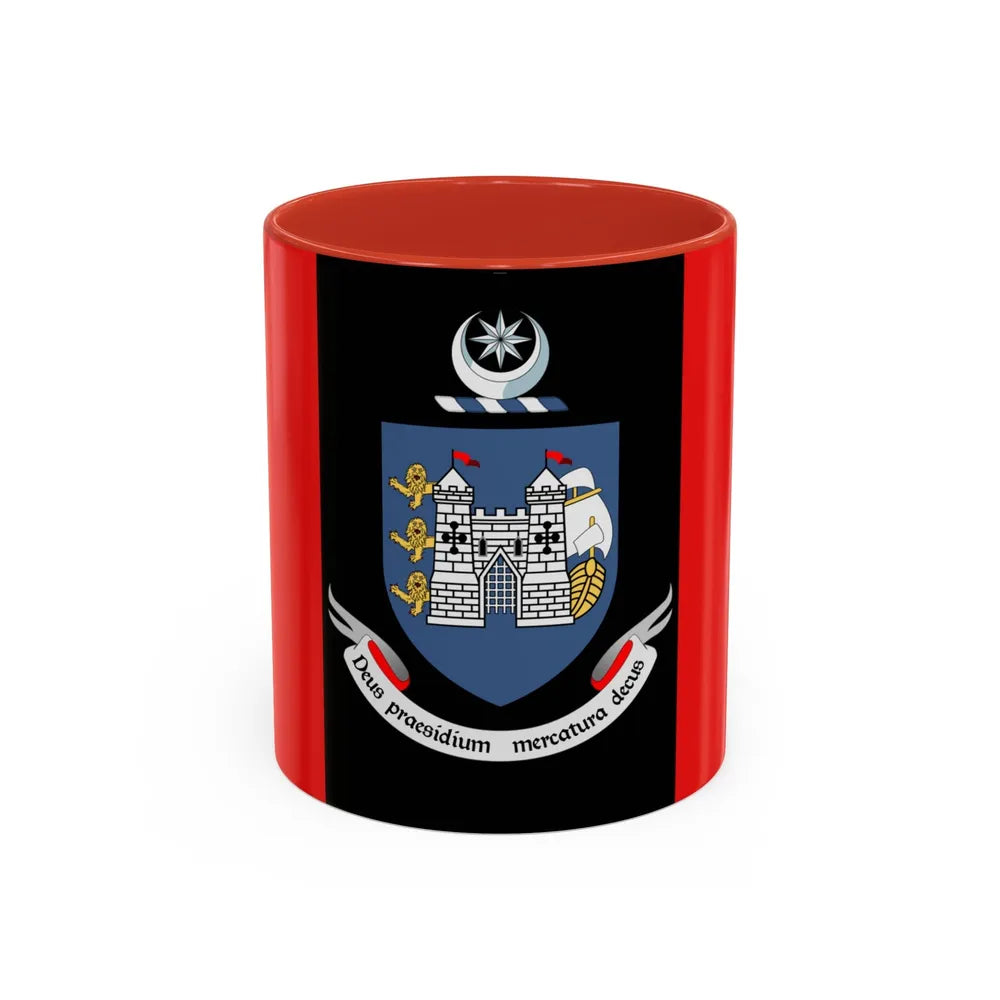 Flag of Drogheda Ireland - Accent Coffee Mug-11oz-Red-Go Mug Yourself