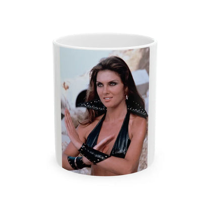 Caroline Munro #335 (Vintage Female Icon) White Coffee Mug-11oz-Go Mug Yourself