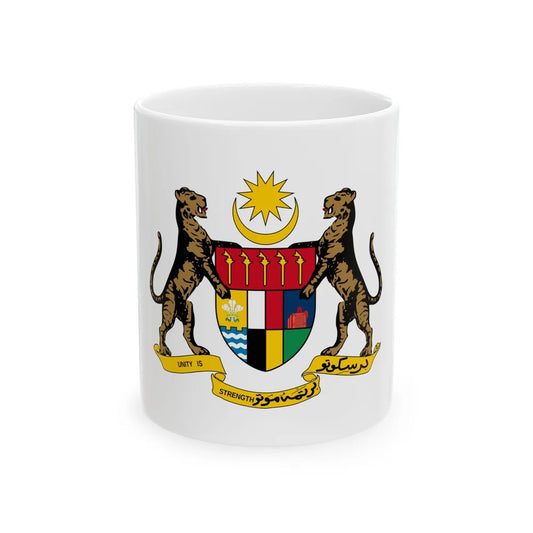 Coat of arms of the Federation of Malaya - White Coffee Mug-11oz-Go Mug Yourself