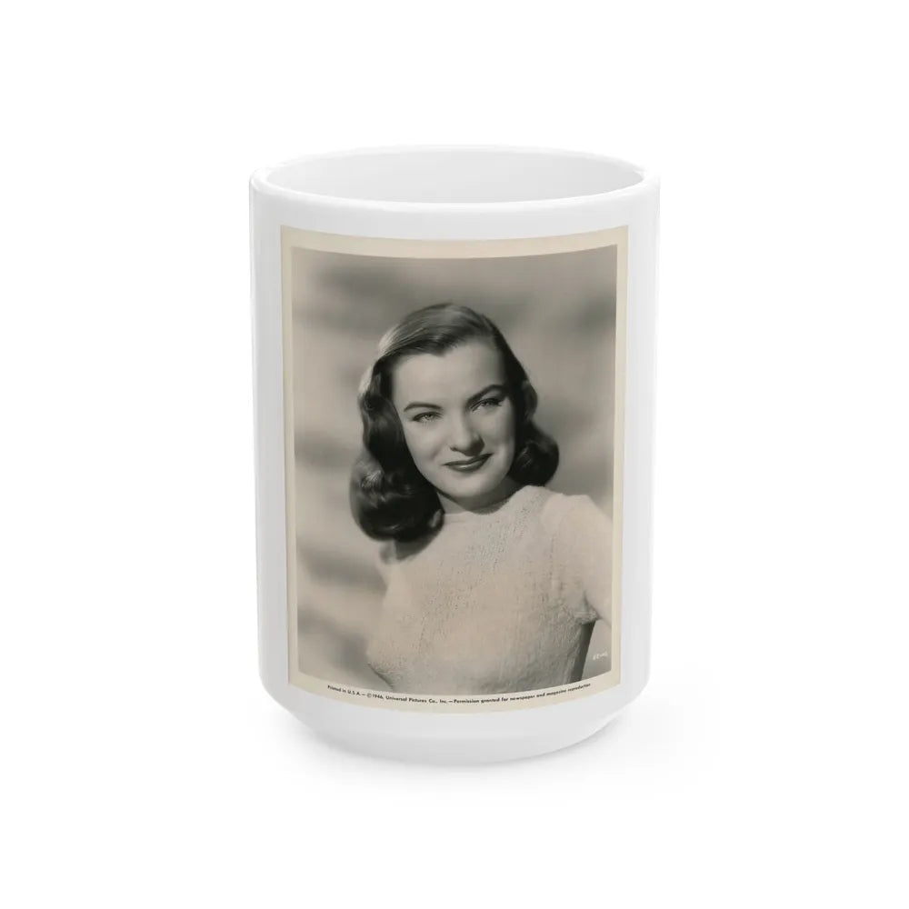 Ella Raines #183 (Vintage Female Icon) White Coffee Mug-15oz-Go Mug Yourself