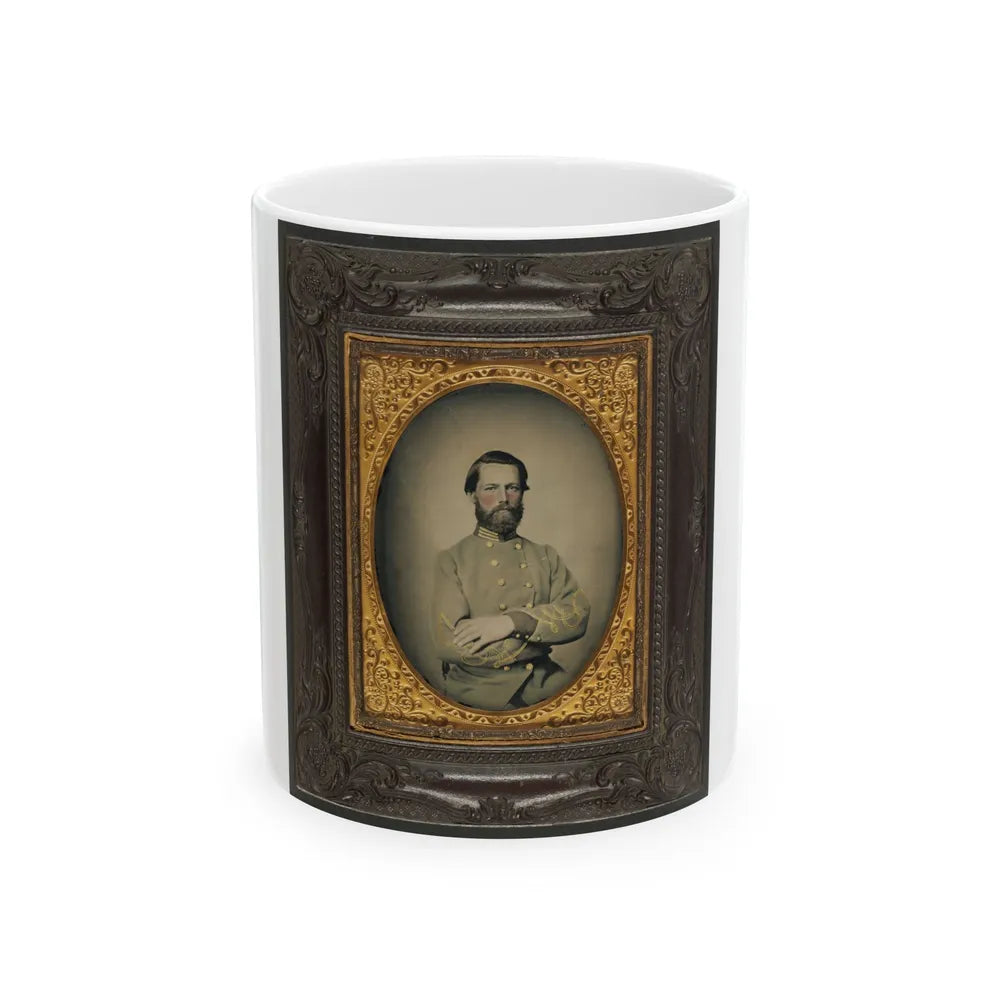 Captain William W. Cosby Of H Company, 2nd Virginia Light Artillery Regiment In Uniform (U.S. Civil War) White Coffee Mug-11oz-Go Mug Yourself