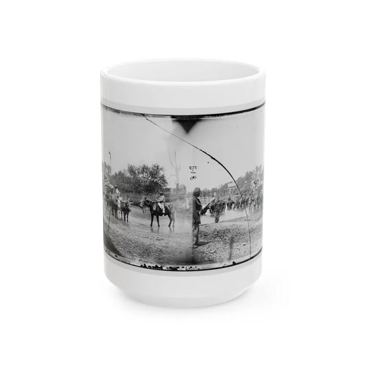 Rappahannock River, Va. Fugitive African Americans Fording The Rappahannock (U.S. Civil War) White Coffee Mug-15oz-Go Mug Yourself