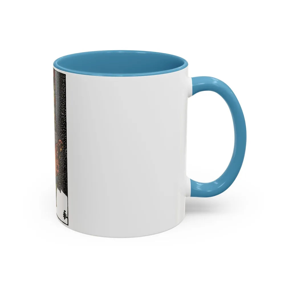 The 5 of Pentacles (Tarot Card) Accent Coffee Mug-Go Mug Yourself