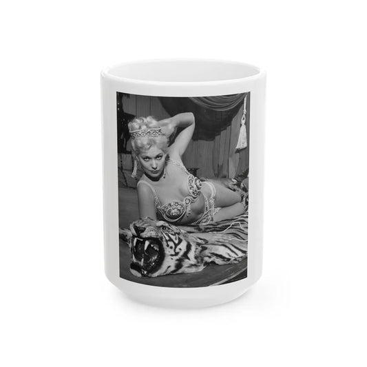 Kim Novak #299 (Vintage Female Icon) White Coffee Mug-15oz-Go Mug Yourself