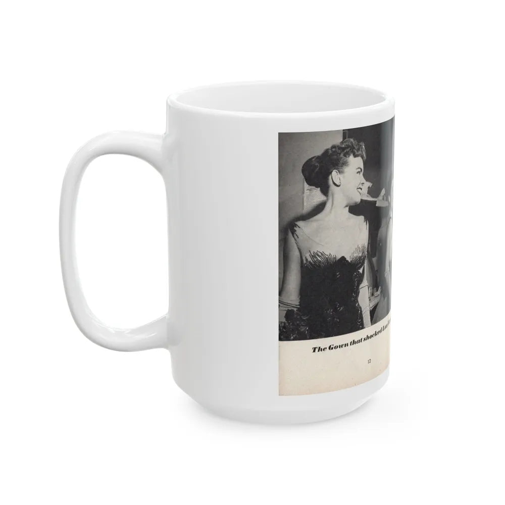 Terry Moore #441 - 66 PHOTOGRAPHS OF Terry MOORE U.K. Pocket Mag. Pages 12 & 13 (Vintage Female Icon) White Coffee Mug-Go Mug Yourself