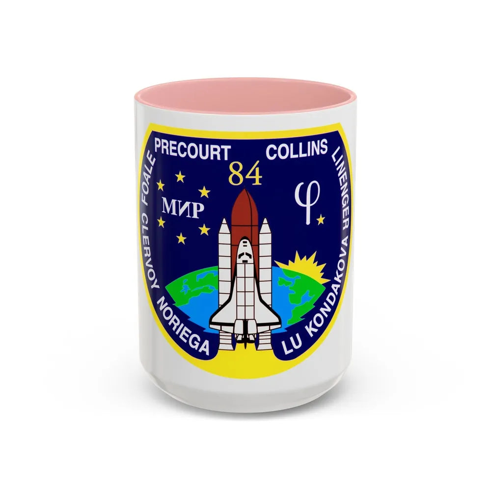 STS 84 (NASA) Accent Coffee Mug-15oz-Pink-Go Mug Yourself