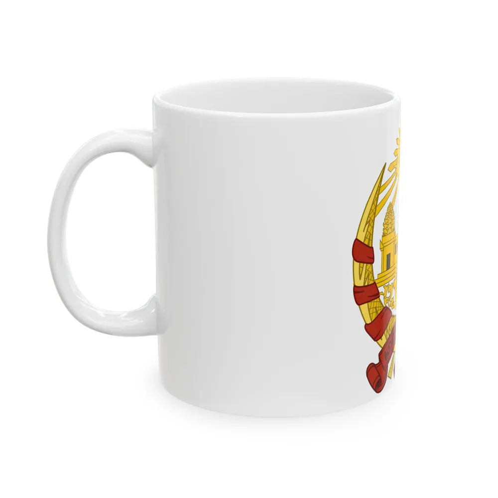 Coat of arms of the Khmer Republic - White Coffee Mug-Go Mug Yourself