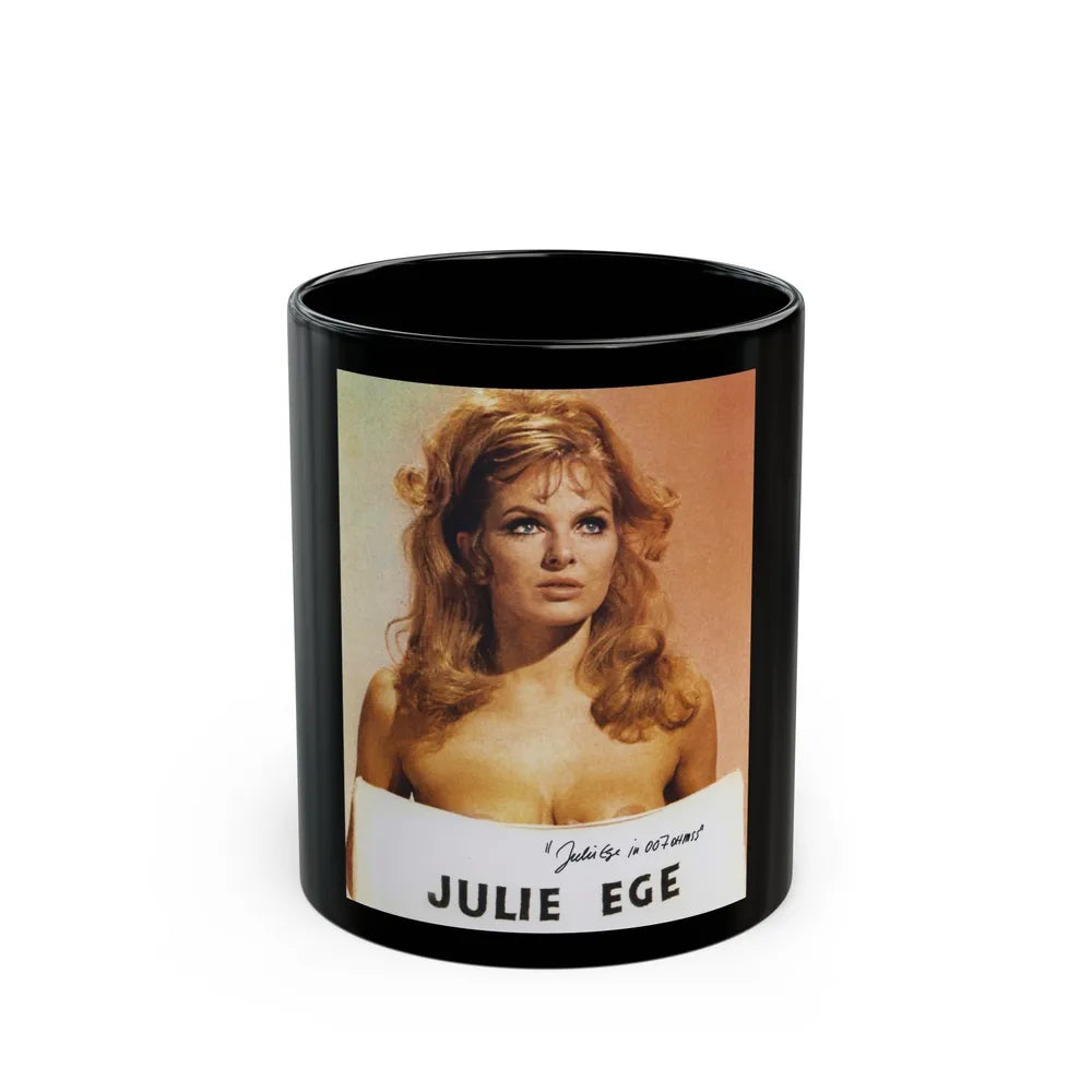 Julie Ege #195 (Vintage Female Icon) Black Coffee Mug-11oz-Go Mug Yourself