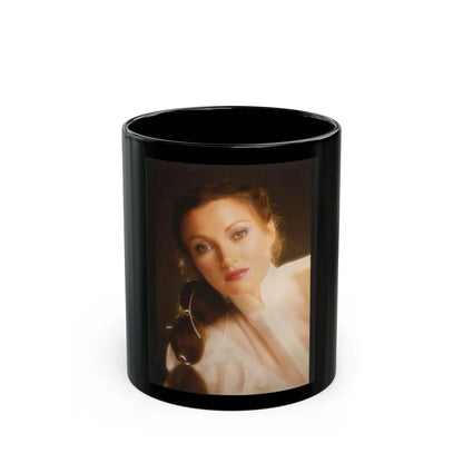 Jane Seymour #37 (Vintage Female Icon) Black Coffee Mug-11oz-Go Mug Yourself