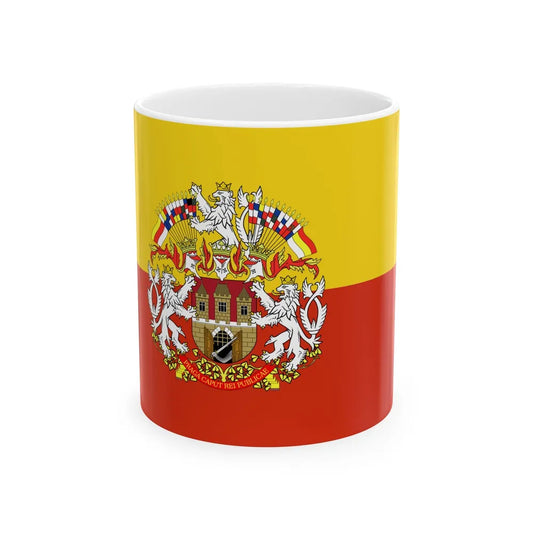 State Flag of Prague Czech Republic - White Coffee Mug-11oz-Go Mug Yourself