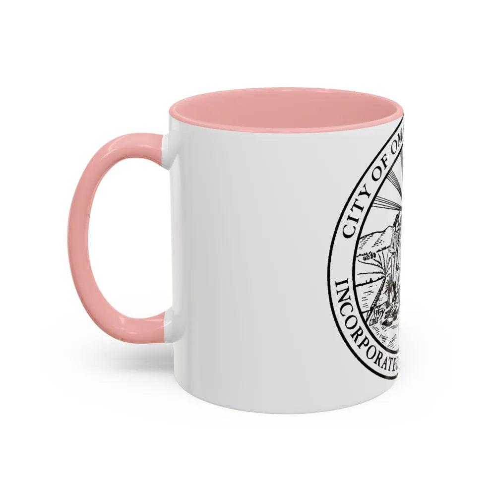 Seal of Omaha Nebraska - Accent Coffee Mug-Go Mug Yourself